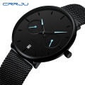 CRRJU 2162 Full Steel Casual Waterproof Watch For Man Sport Quartz Watch Men's Dress Calendar Watch Hot Sale